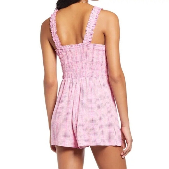Nordstrom BP Romper Playsuit 100% Rayon Shirred Smocked Ruffles Fluttery NWOT - Picture 6 of 15